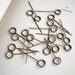 Metal Memo Pins in Antique Brass Finish (Set of 20) - Use for paper projects, cards, altered art, and more