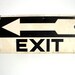 Vintage Industrial Metal Exit Sign with Arrow - Collectible, Home Decor, Man Cave, and more