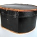 Vintage / Antique Black Leather Hat Box (circa.1920s), Travel Case - Collectible, Home Decor, Storage, and more