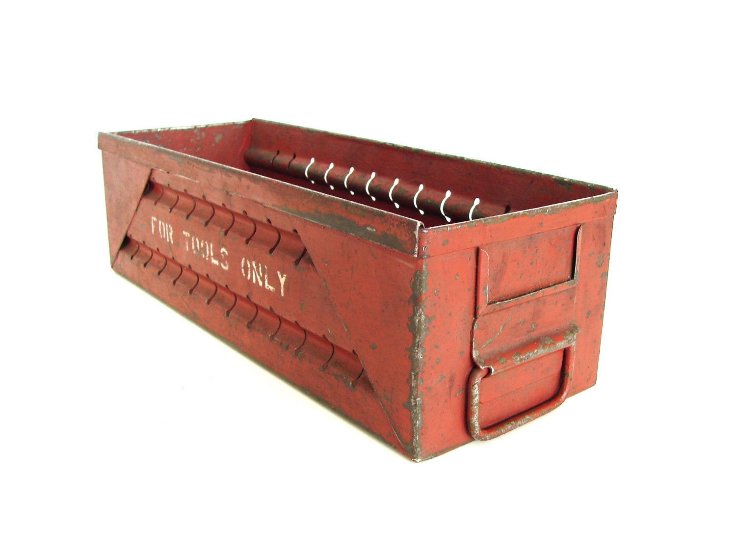 Vintage Red Metal Tool Drawer - Industrial Home Decor, Organizer, Storage, and more