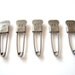 Metal Laundry Pin Style Trinket Pins in Antique Silver Finish (Set of 5) - Use for paper projects, cards, altered art, and more