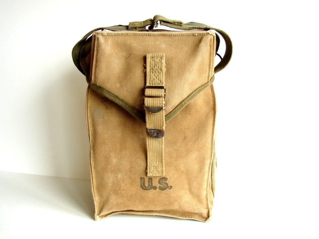 Vintage Us Army Canvas Field Bag From 1943 By Thirdshift On Etsy