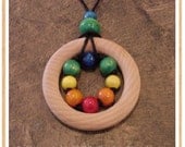 Zúbky Sensory Teething Necklace for Natural Nursing Breastfeeding Babywearing Mamas "Stephen's Legos"