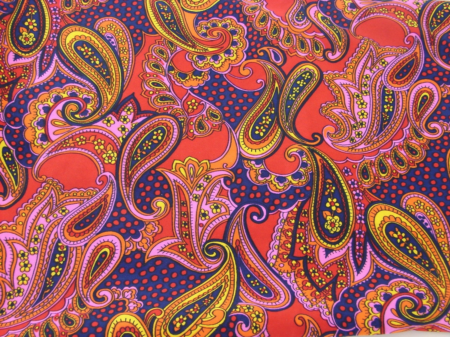 Vintage 60s 70s Paisley Print ..wild Thing By Theoldbroadscloth