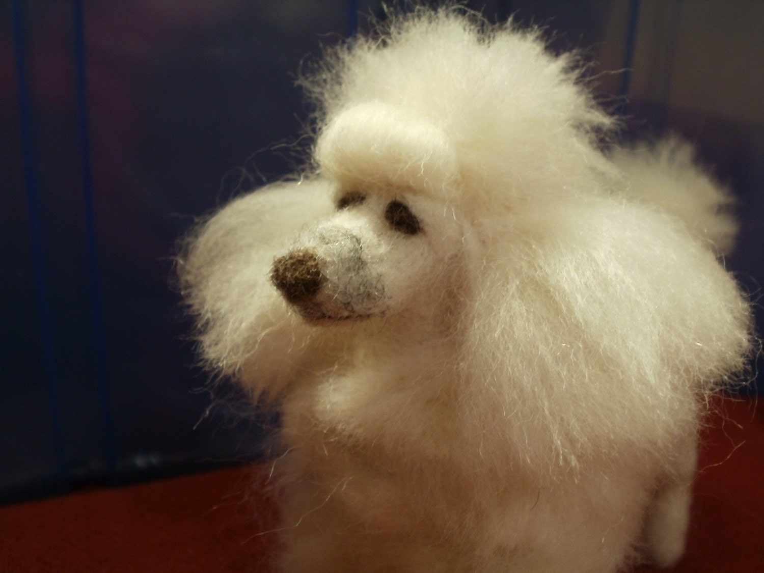 Artist Needle Felted Poodle Sculpture Dog - Fifi
