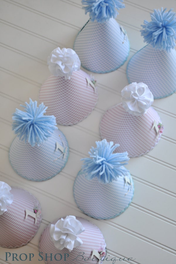 Girls Classic 1st Birthday Hat, Photo Prop, shabby chic