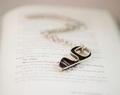 Sterling Silver hand made Caged Heart Necklace