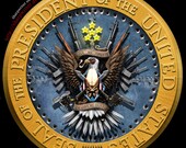 EPIC SIZE The New & Improved Presidential Seal No Naughty Words Version 24x36" print