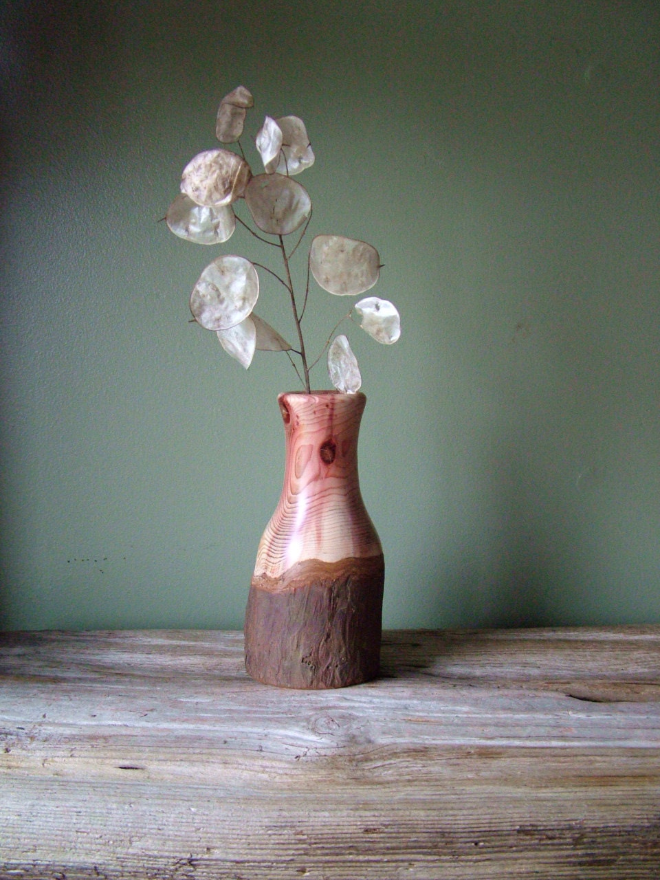 Rustic Redwood Branch Vase