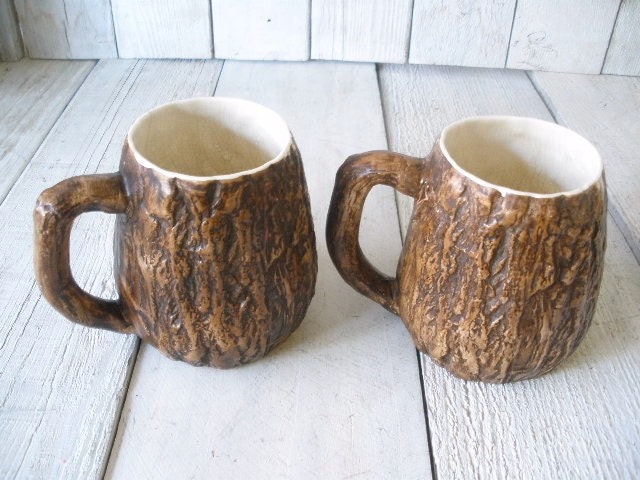 rustic ceramic mugs vintage tree bark by avelvetleaf on etsy rustic ceramic mugs vintage tree bark by avelvetleaf on etsy