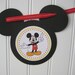 Baby's First Birthday Mickey Mouse Banner for Highchair - Mickey Mouse Ears- Three Links