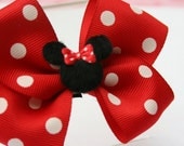 Minnie Mouse Hair Bows -Set of 2 - Red