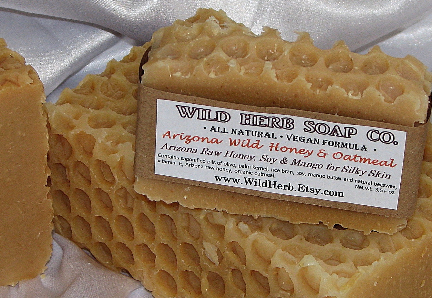 Mango Butter Honey Soap with Oatmeal (All Natural) NUT OIL FREE