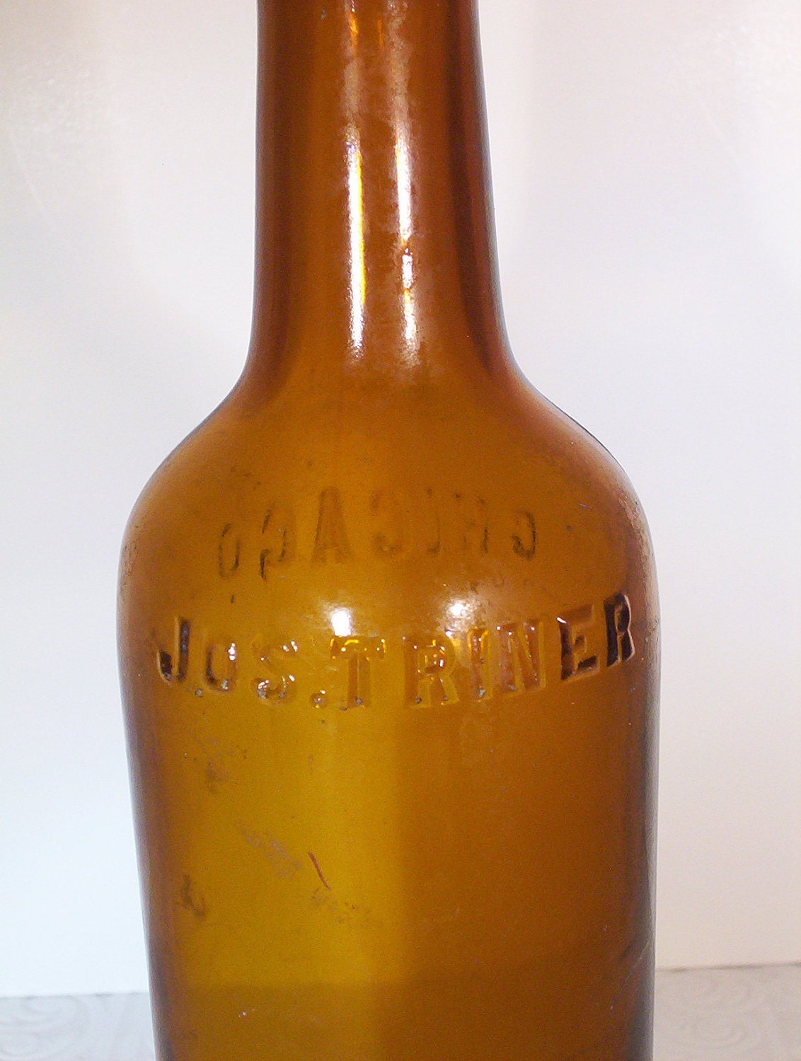Vintage Antique Jos Triner Chicago Bottle Brown by ozarksfinds