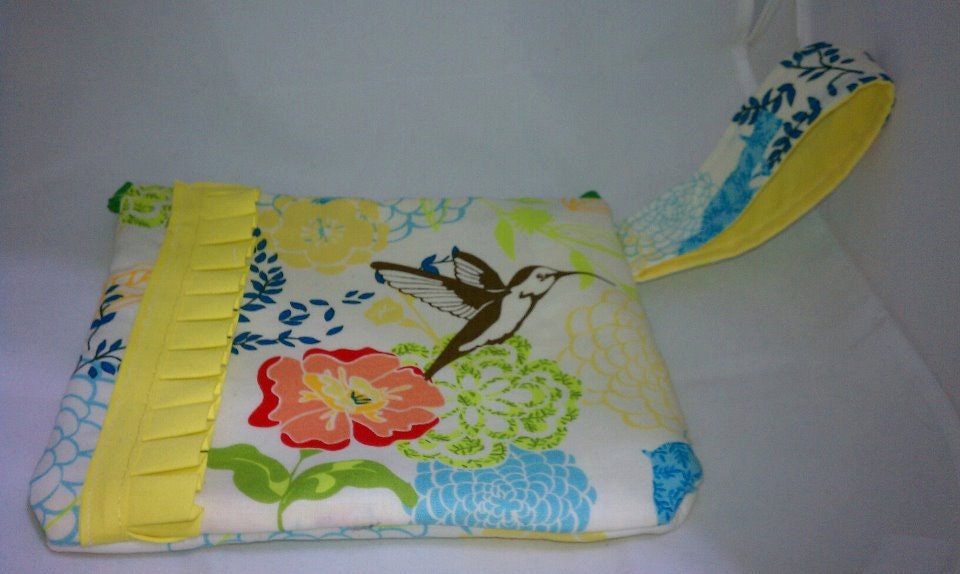 Wristlet Clutch The Grab N Go bag with zipper closure and pockets Ready to Ship