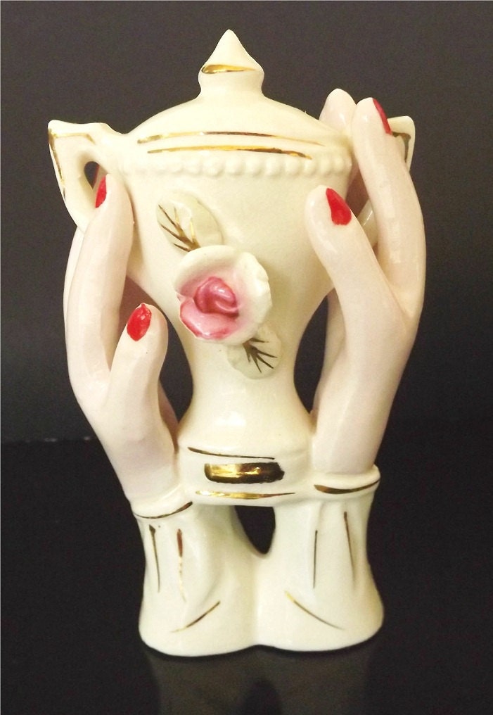 Vintage Vase Hand Figurine Wall Pocket Decorative Home Decor Collectible
