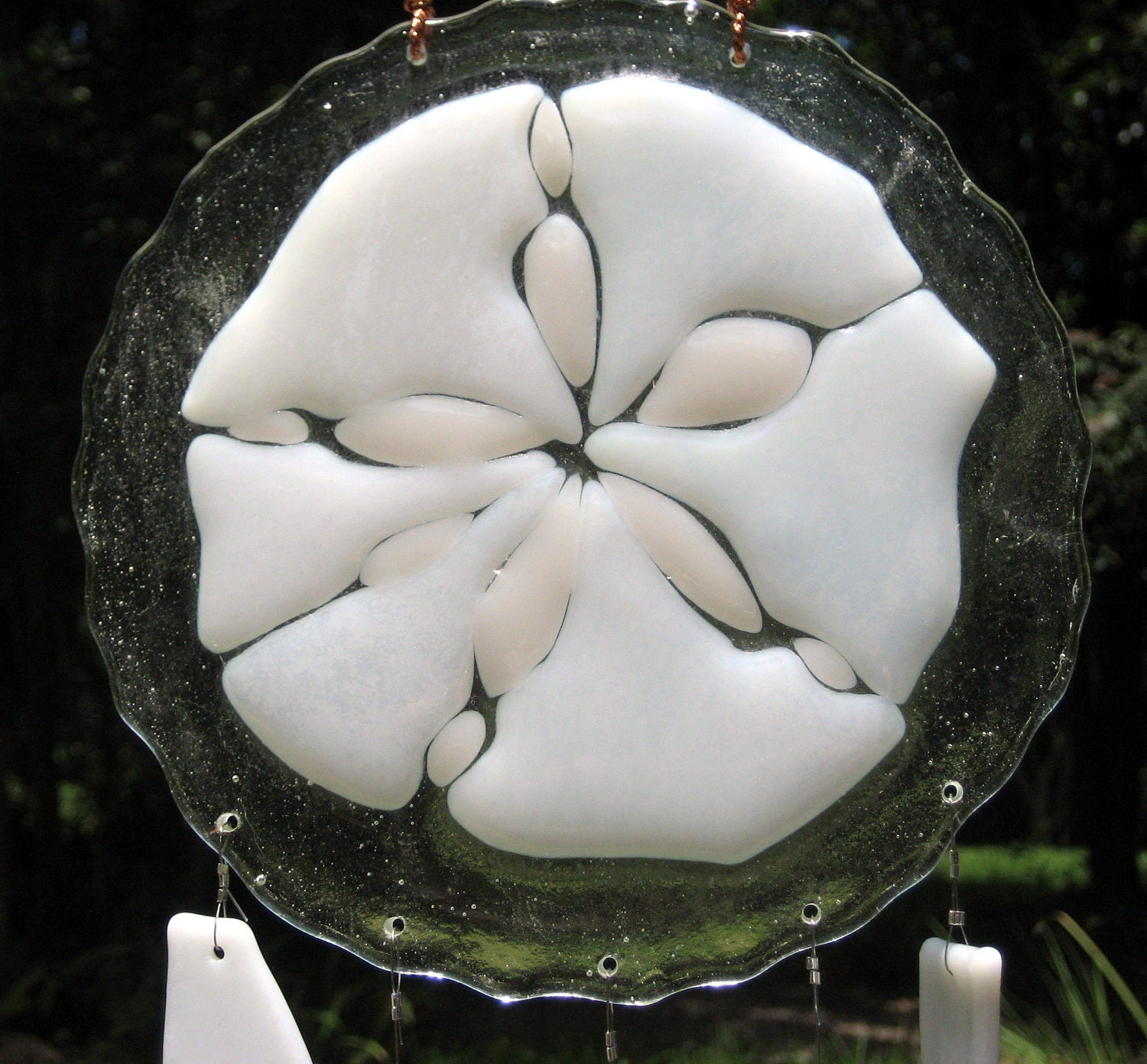 Sand dollar wind chimes