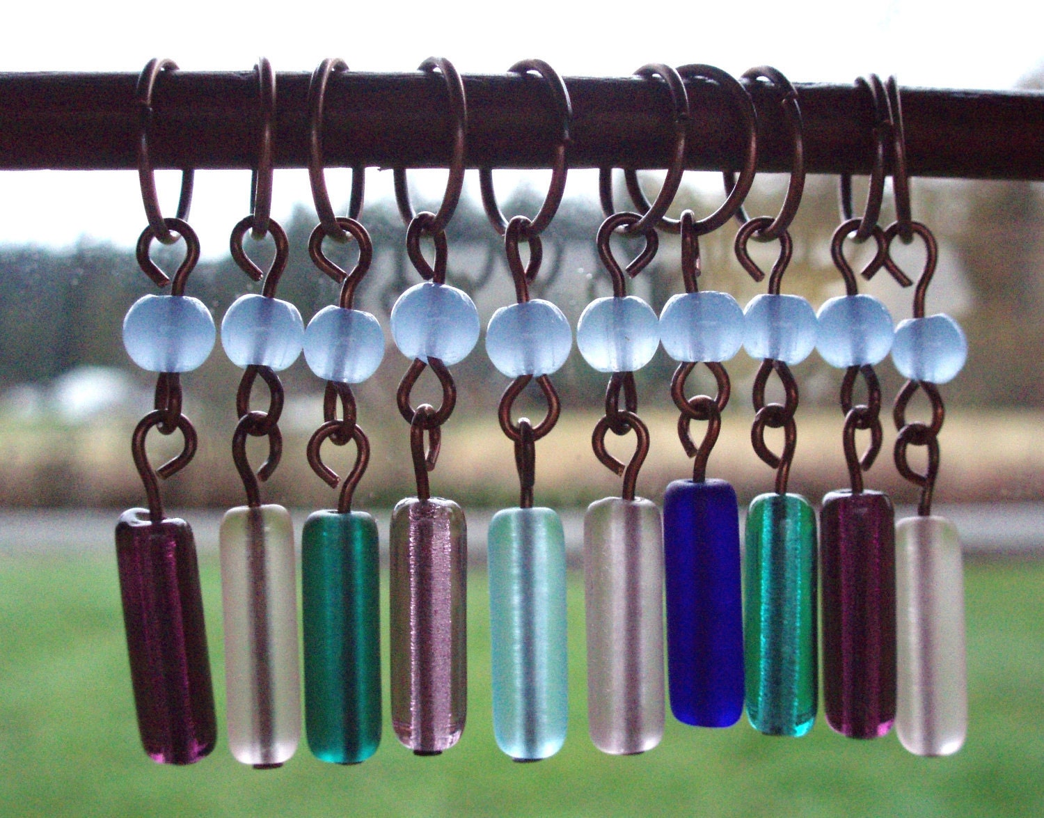 Alava - set of beaded stitch markers
