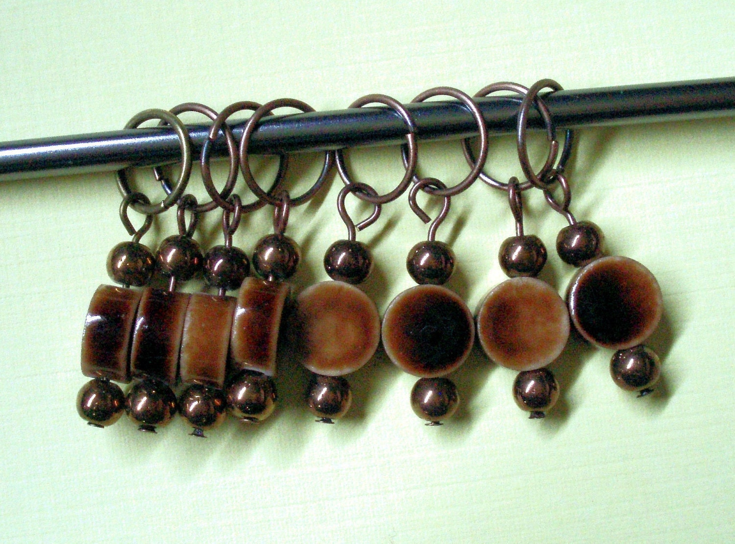 Pendleton - beaded stitch markers