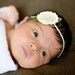 Bitty Tiny Felt Flower Headband. Newborn Gift. Set of 3 Pretty Headbands. Pick Size.