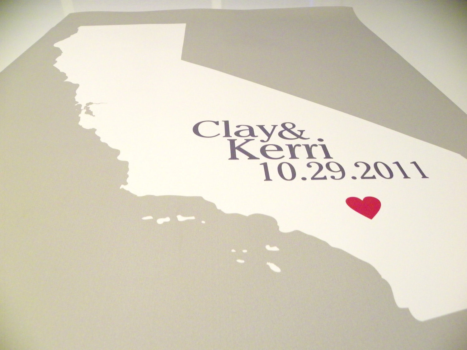 Custom Wedding Poster Guestbook Size Personalized Map All 50 States Available Great Wedding Gift Engagement Gift