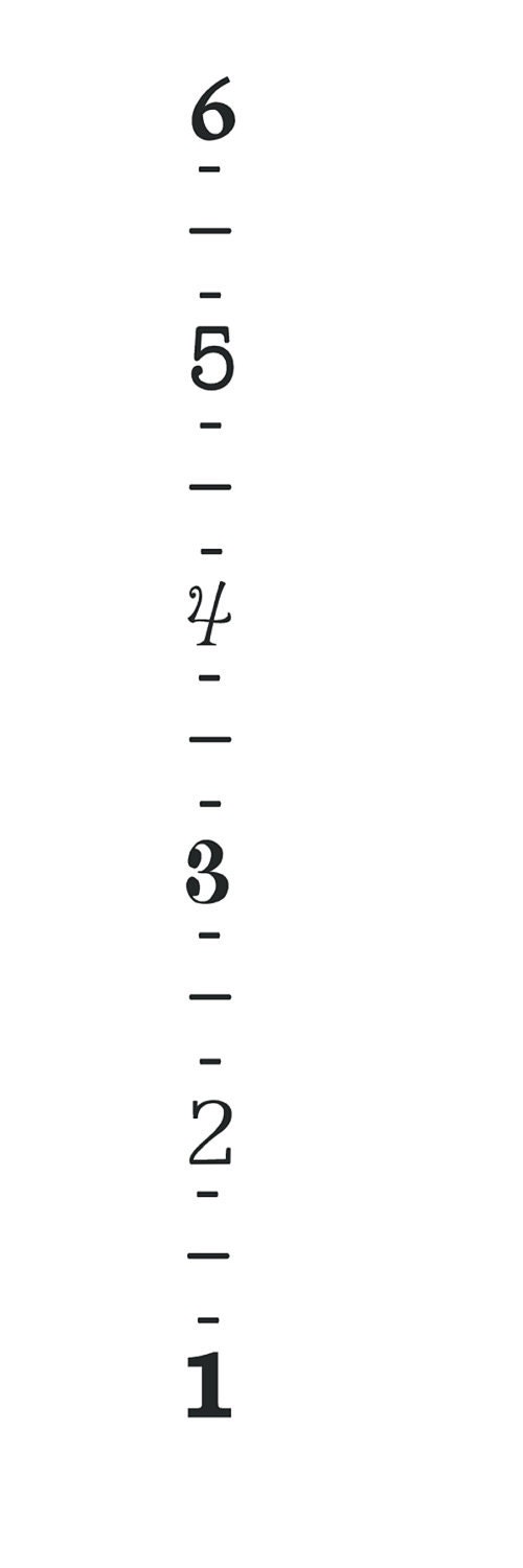 Growth Chart Vinyl Lettering