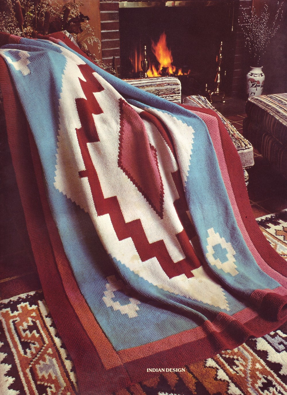 70s Navajo Knit Afghan pdf Pattern