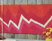 60s Lightning Runner Latch Hook Pattern. Wall Hanging, Runner or Rug - pdf pattern