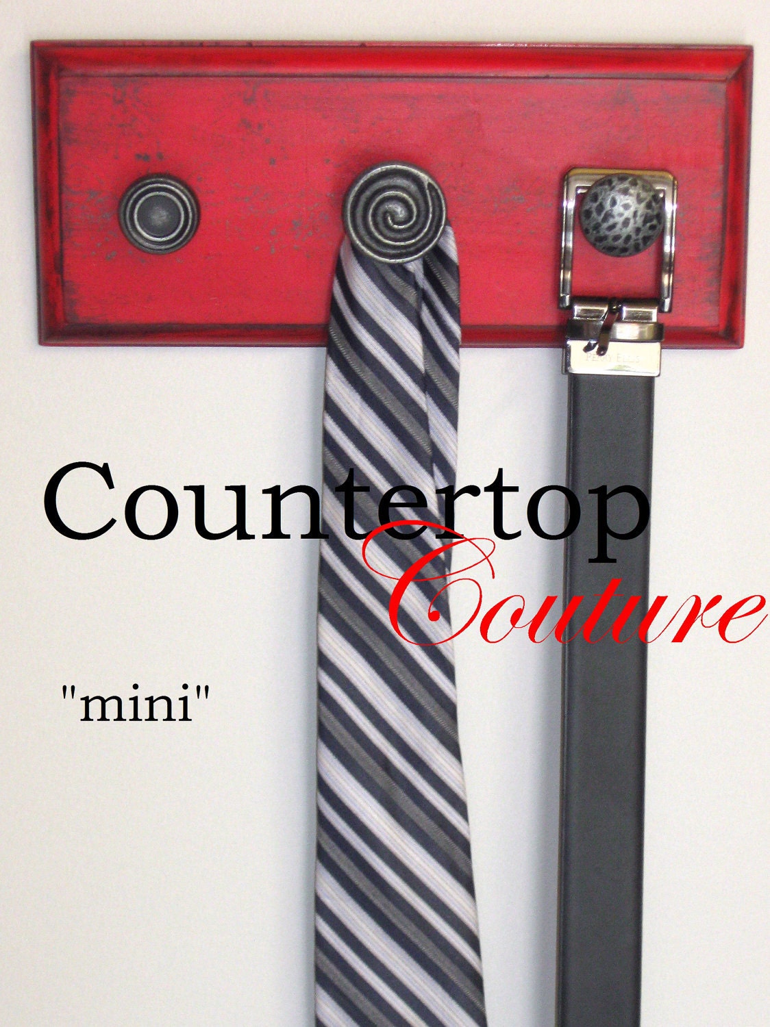 RED and BLACK Mini Rack for ties,necklaces,belts ,aprons etc...
