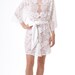 Ready to ship - Swan Queen Spring Bridal Scalloped French Lace kimono robe ivory off white S M L custom getting ready