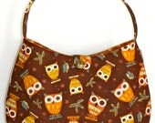 Hobo/Tote Bag - On a Whim Owls