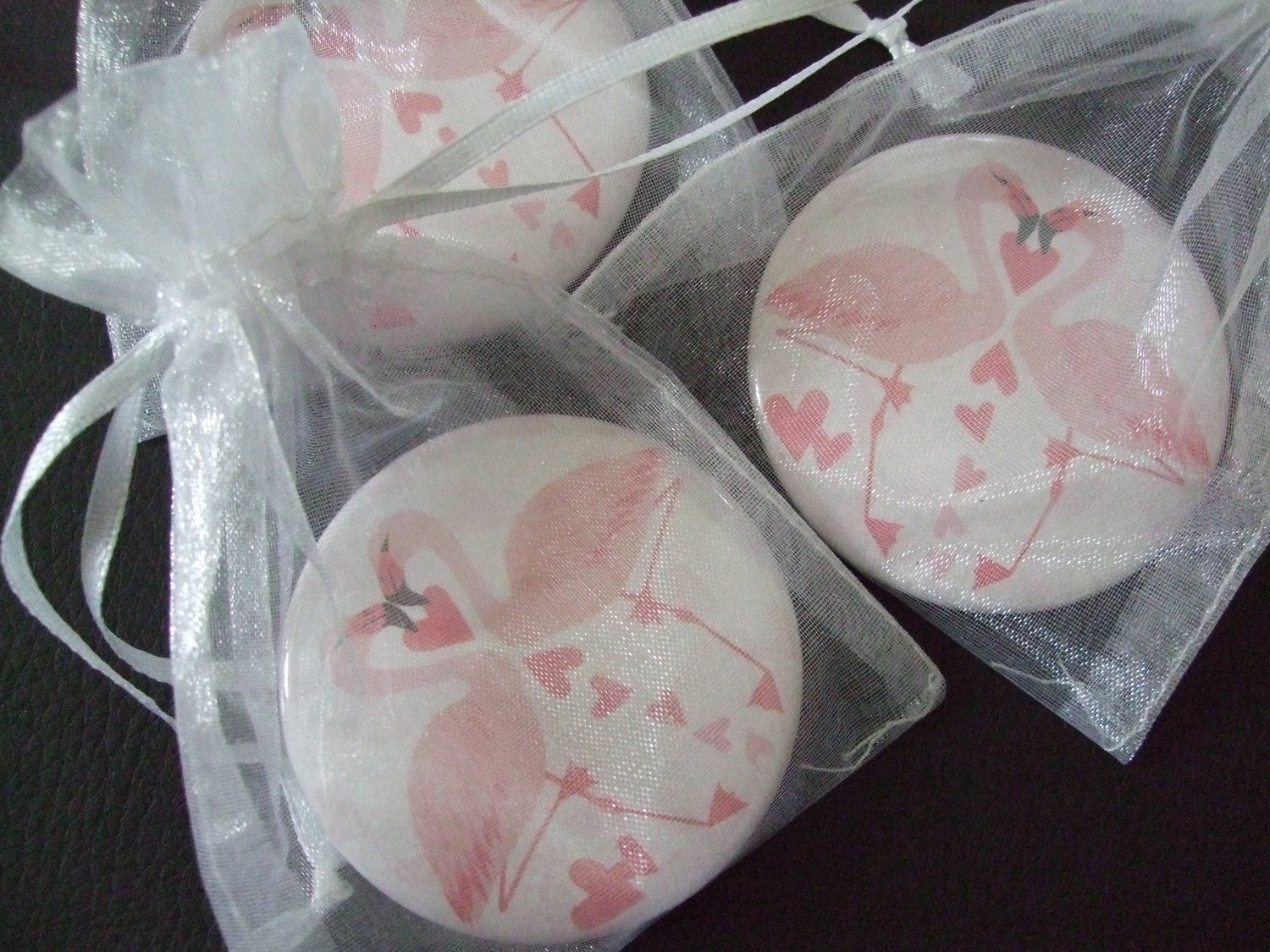 Pocket Mirror - Flamingo Love.