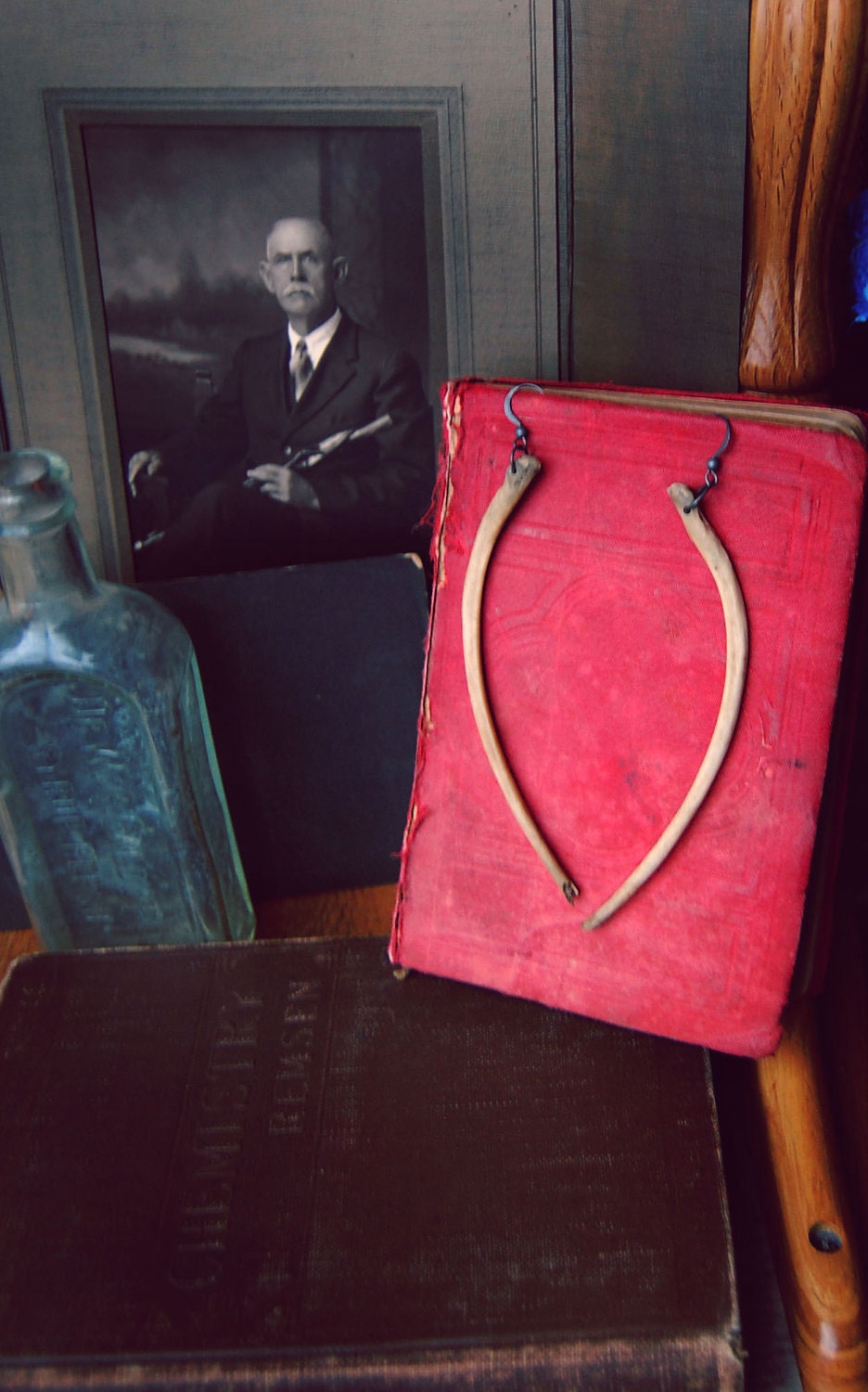 Simple Long Rib Bone Earrings