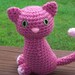THINK PINK Sitting Pretty Kitty - Raspberry Cat with Safety Eyes and Safety Nose (Finished Doll)
