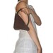 Crochet Triangle Bag, Brown High Fashion Geometric Olive Cotton, Spring Summer, Made to Order - CB0005 - Aimarro