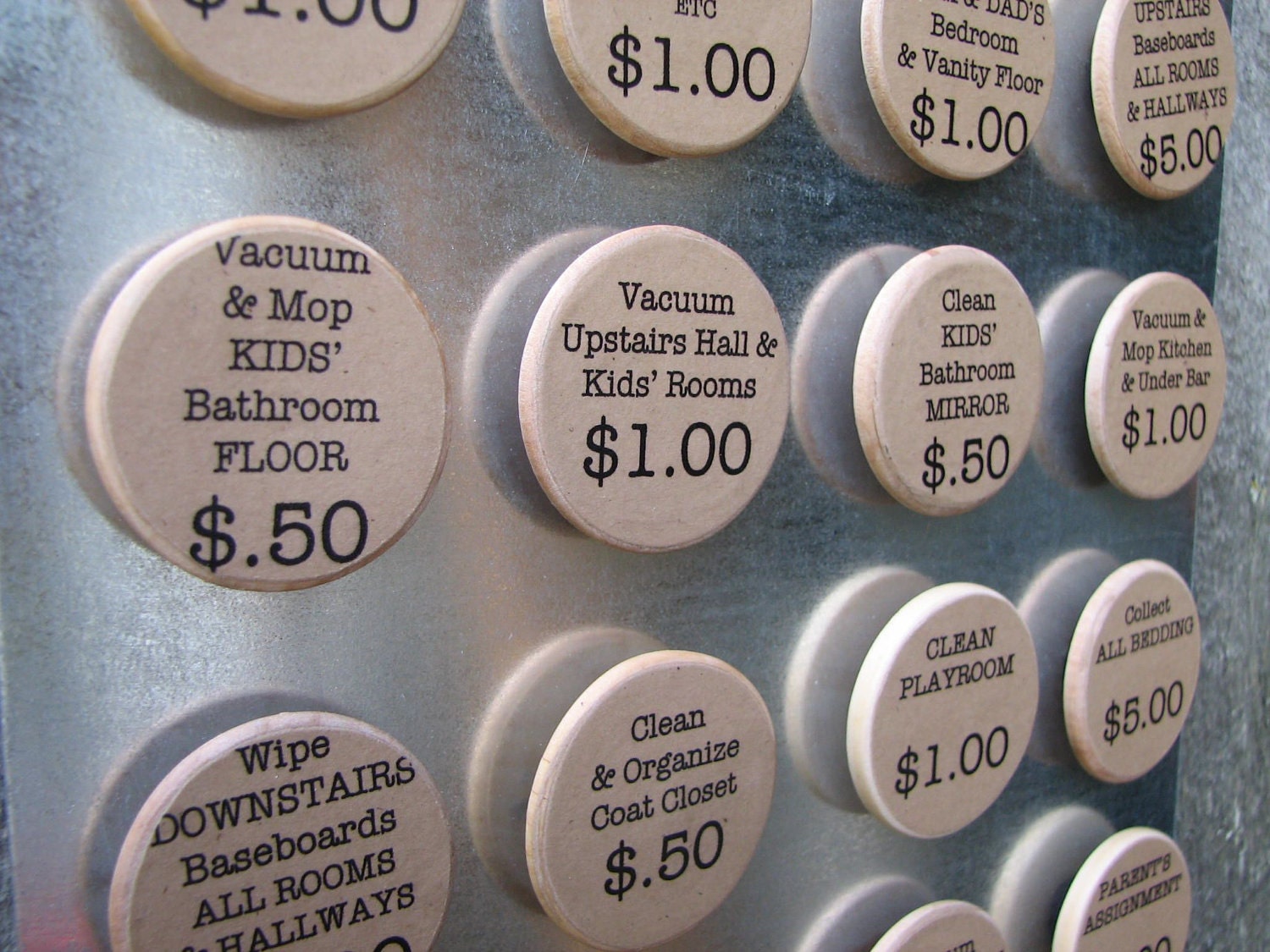 Additional Chore Magnets: Custom Chore Chart System