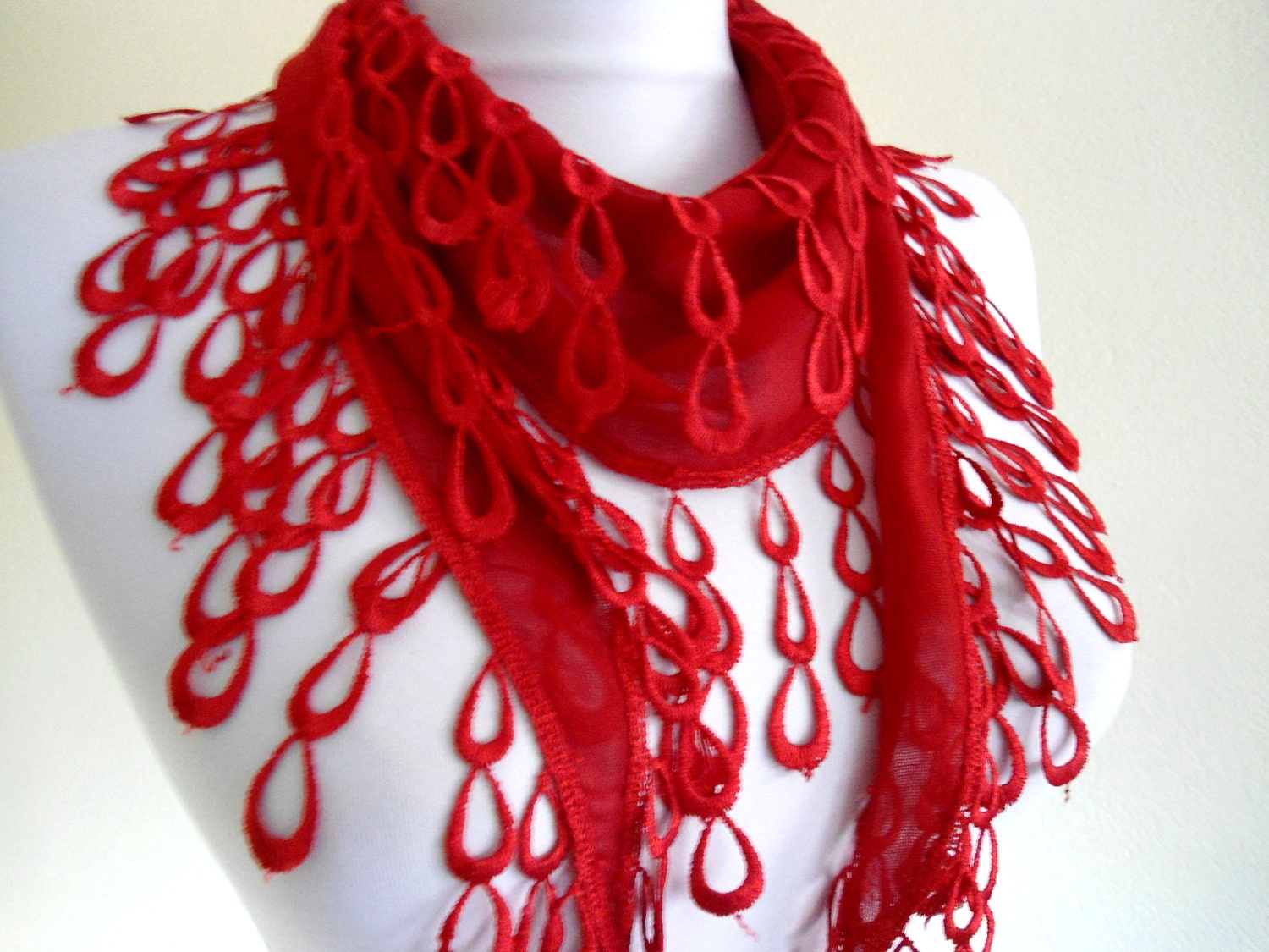 Traditional Turkish-style, Necklace scarves,Headband, scarf, gift, Red, fashion 2012, Special Fahion, spring celebration, mothers day