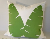 Ocean Palm Fronds Pillow Cover / 20" x 20" /Sensuede/ Designer Fabric / Decorative Pillow / APPLIQUE