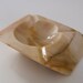 Sale Pending - Vintage Carved Geometrical Agate Stone Ashtray Dish