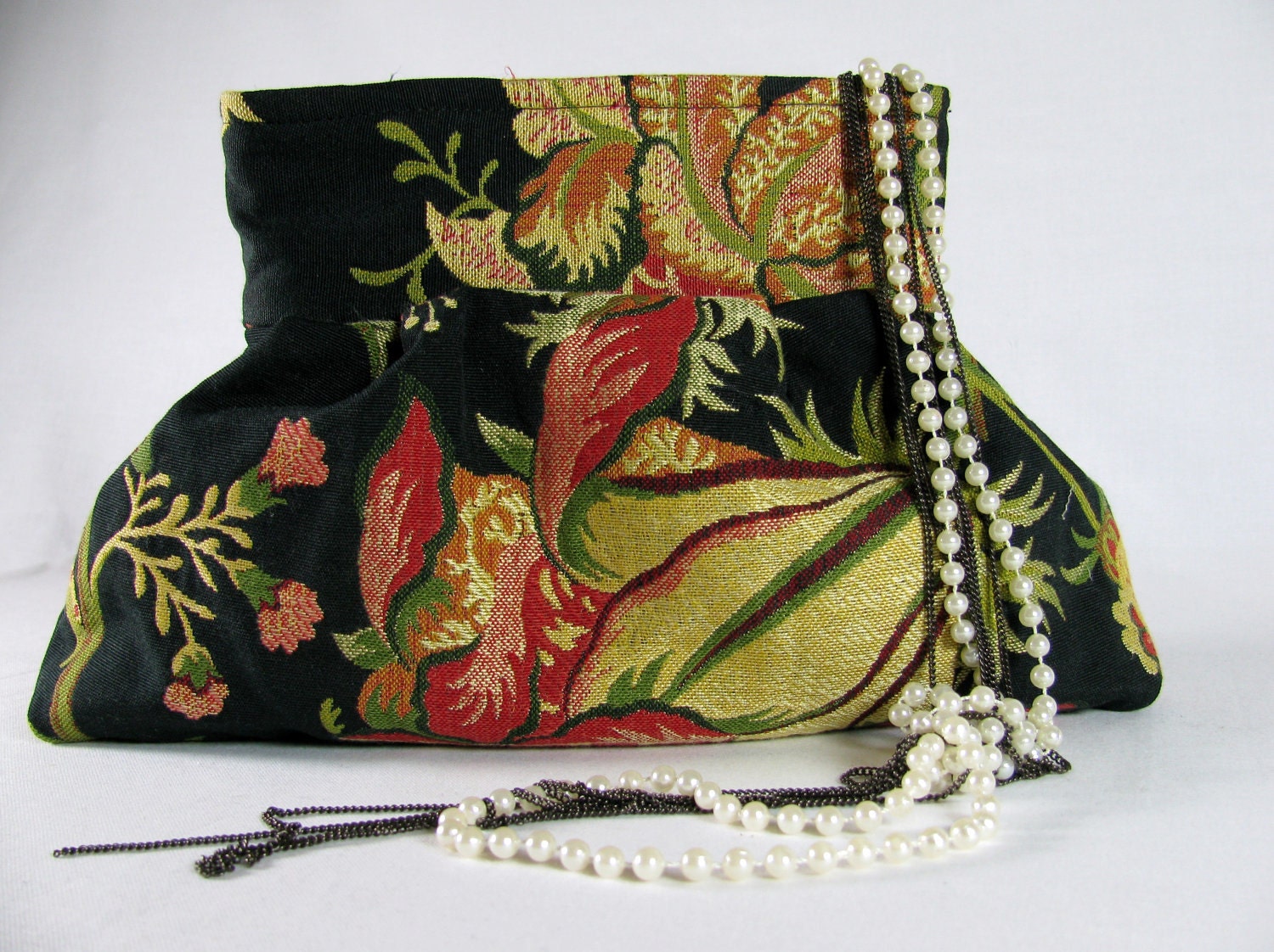 Clutch Bag Large Elegant Evening Purse Fall Autumn Wedding Ready to Ship.