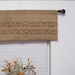 Window Treatments Burlap Valance Ruffled Rustic Curtain