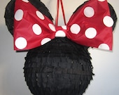 Plain Red Polkadot Minnie Pinata