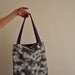 polka dot tote bag chocolate purple