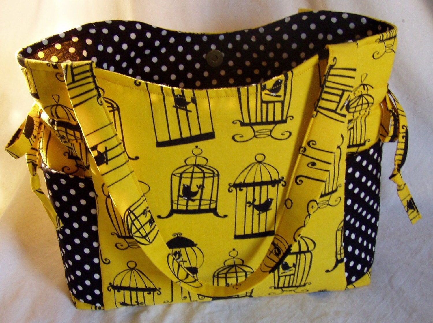 The Shelley Bag in black and yellow