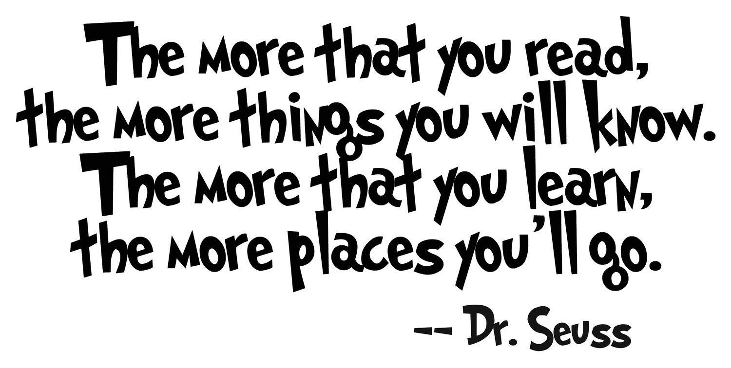 Dr. Seuss The More that You Read Vinyl Wall Decal