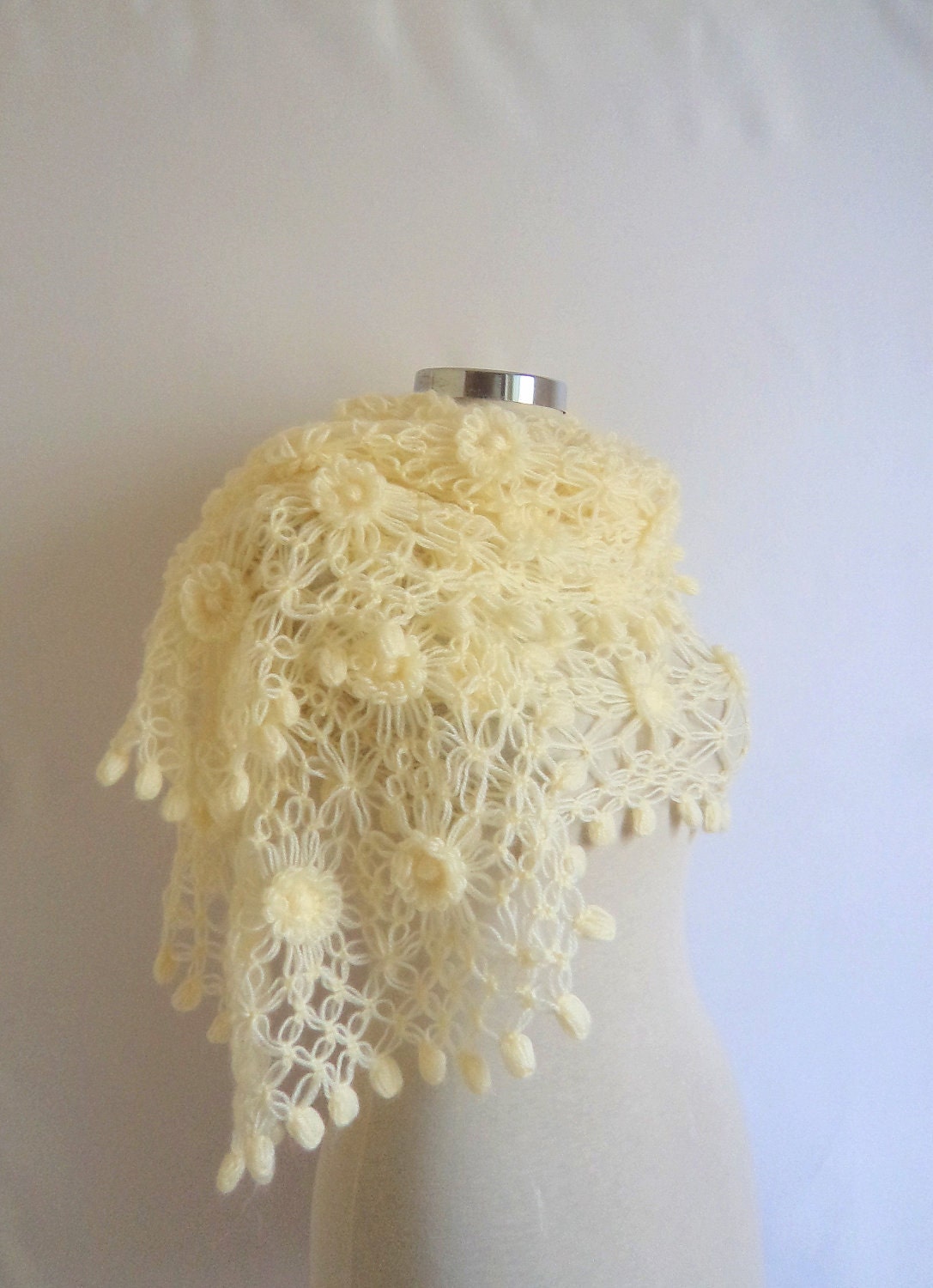shawl , Bride ,White ,Flower ,Flowered ,Accessories, Scarf ,Mohair ,Shawl, Romantic ,Gift ,Neckwarmer,Ready ,Shipping,collar,warm,wrap