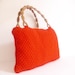 BAG RED color Crocheted Handbag afghan crochet RED bag spring fashion bag gift idea handknit fashion summer spring
