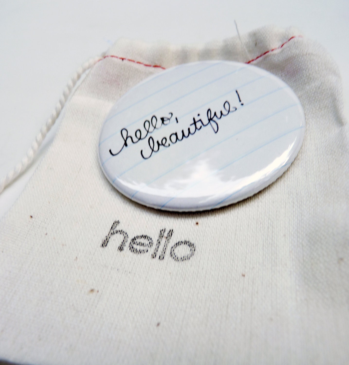 Hello Beautiful - Pocket Mirror - Great for Bridesmaid Gift, Under 5 Gift, Party Favors