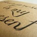 Your Presence is my Present - Brown Paper Calligraphy Card for Any Occassion - Valentine's Day