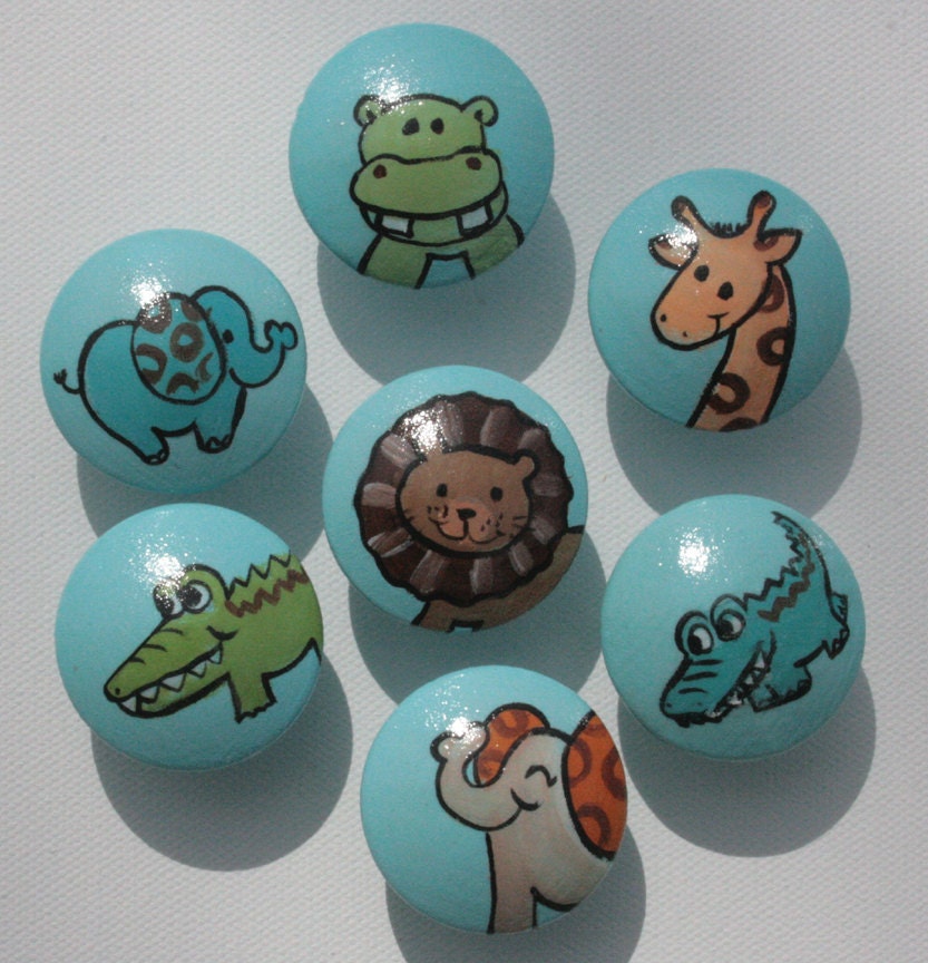 Items similar to Animal Drawer Pulls set of 8 on Etsy